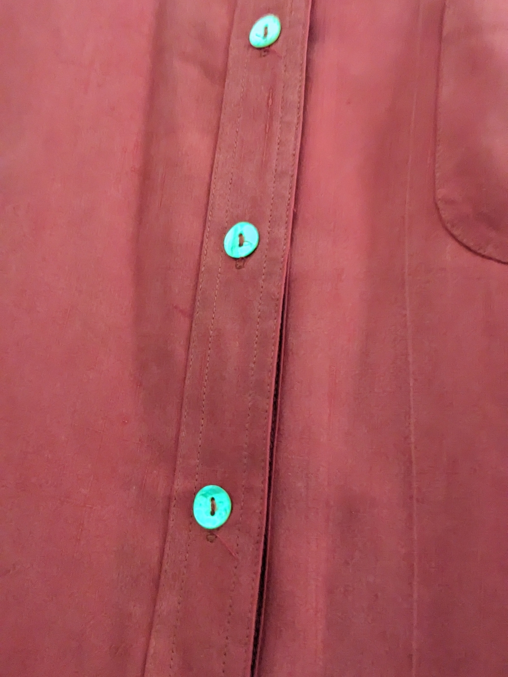 100% Silk Vintage Button-Down Shirt Quiet Luxury Rich Girl Starter Pack - Picture 3 of 10